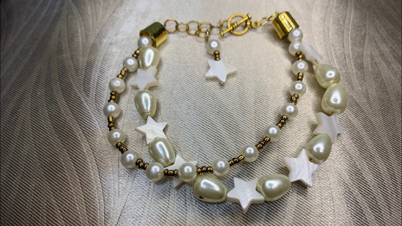 Beautiful Pearl bracelet tutorial