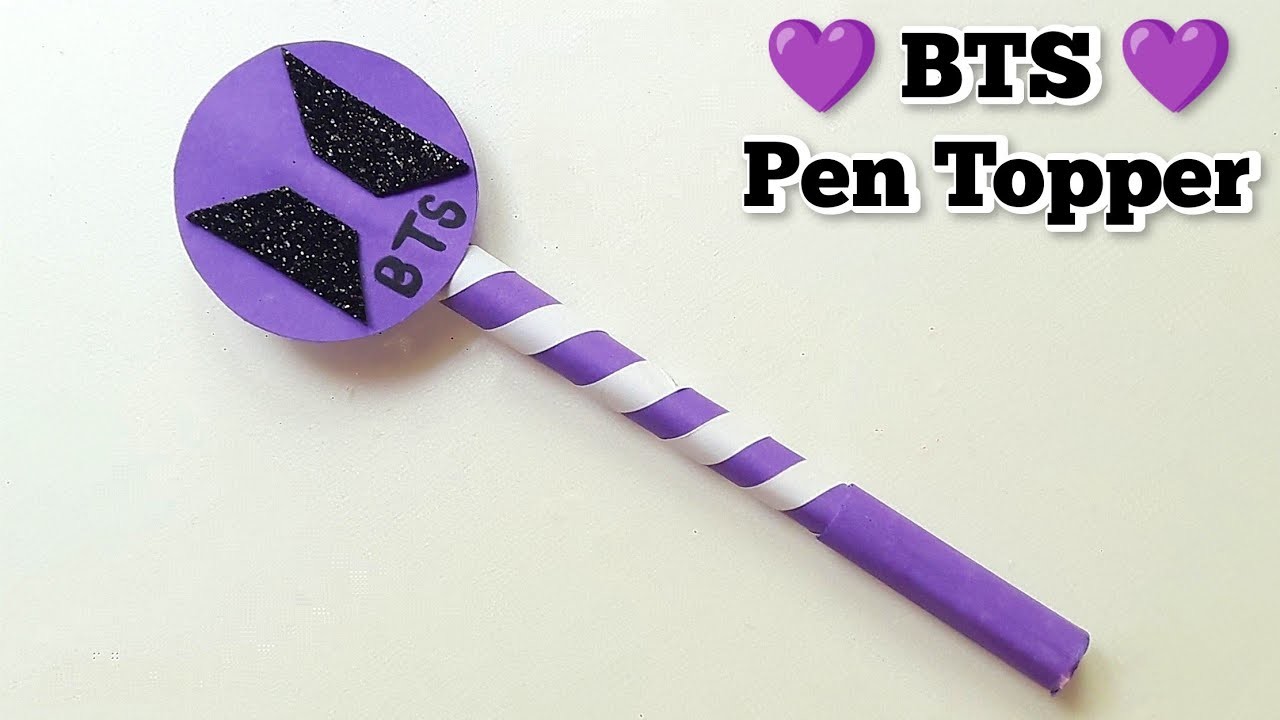 ???? BTS ???? Pen Topper Making Idea • How to make pen topper • BTS Style pen decoration ideas • BTS Craft