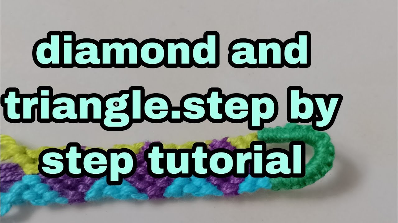 Diamond and triangle pattern|diy friendship bracelet|step by step tutorial for beginners#macrame
