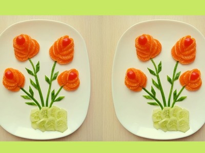 DIY FOOD DECORATION FOR PLATE\ Plate Decoration Ideas\ Fruit art