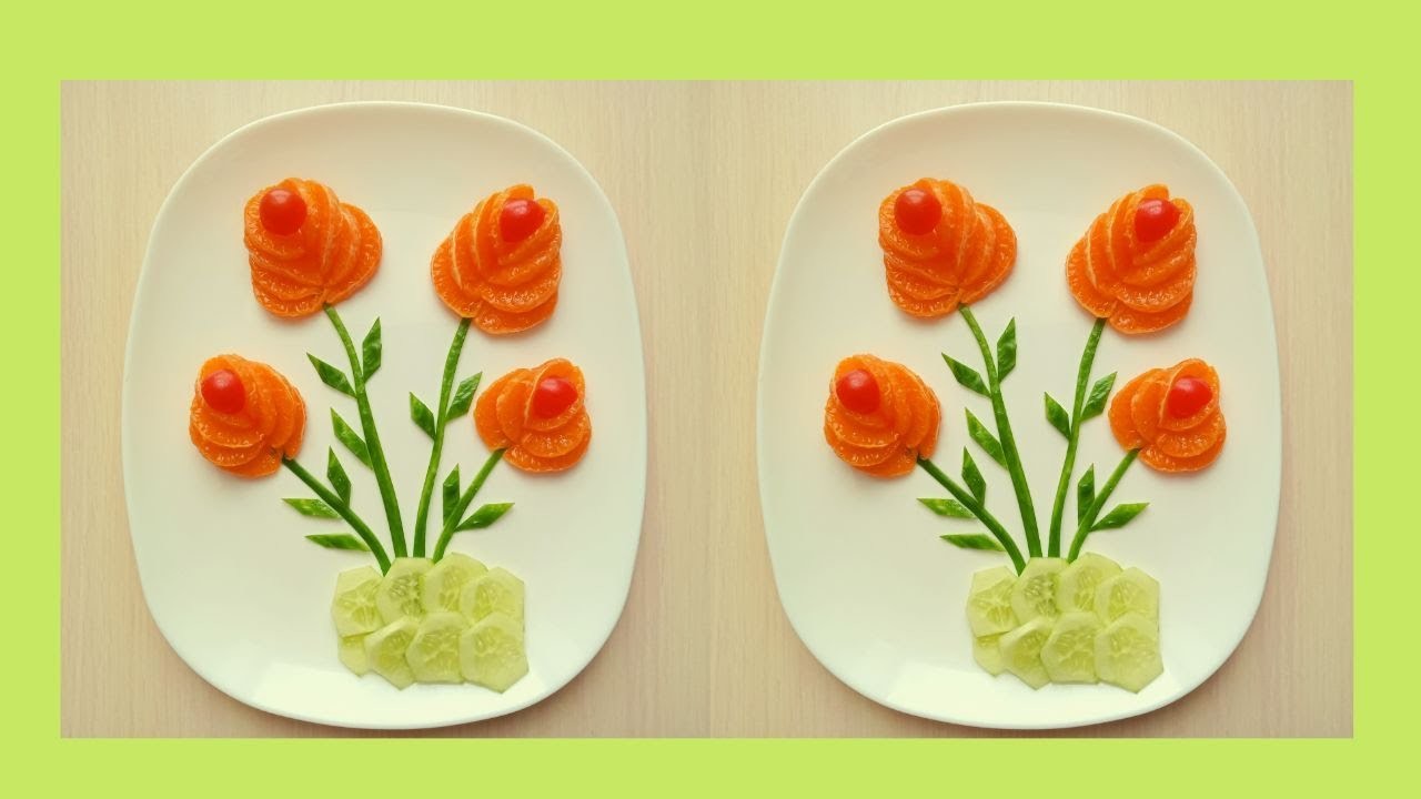 DIY FOOD DECORATION FOR PLATE\ Plate Decoration Ideas\ Fruit art