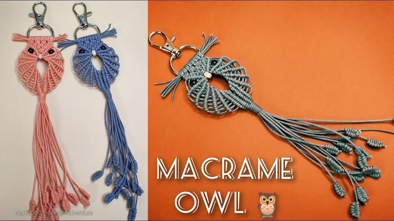 DIY Handmade Macrame Owl ???? keychain