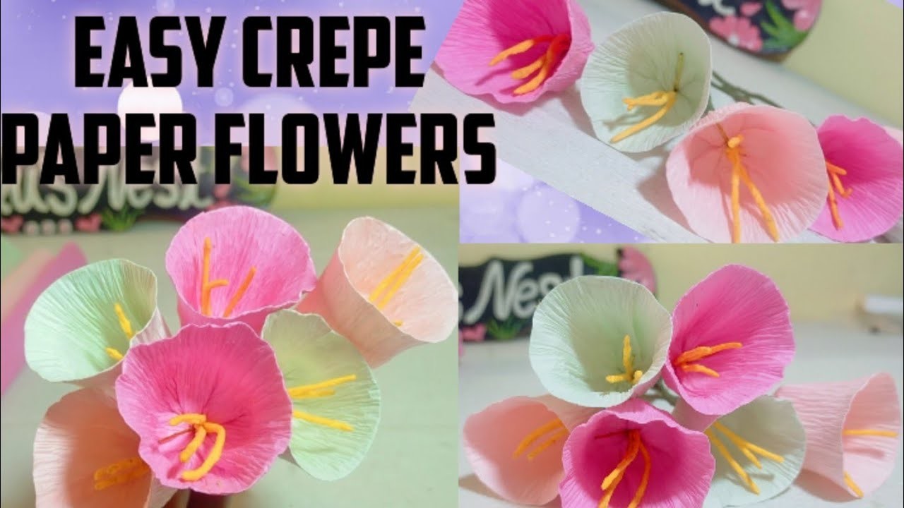 DIY : How to make  Flower from Crepe paper | paper flower making
