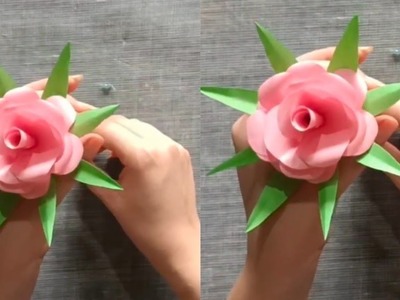 DIY How To Make Paper Rose???? | Paper flower DIY| Rose flower making. 