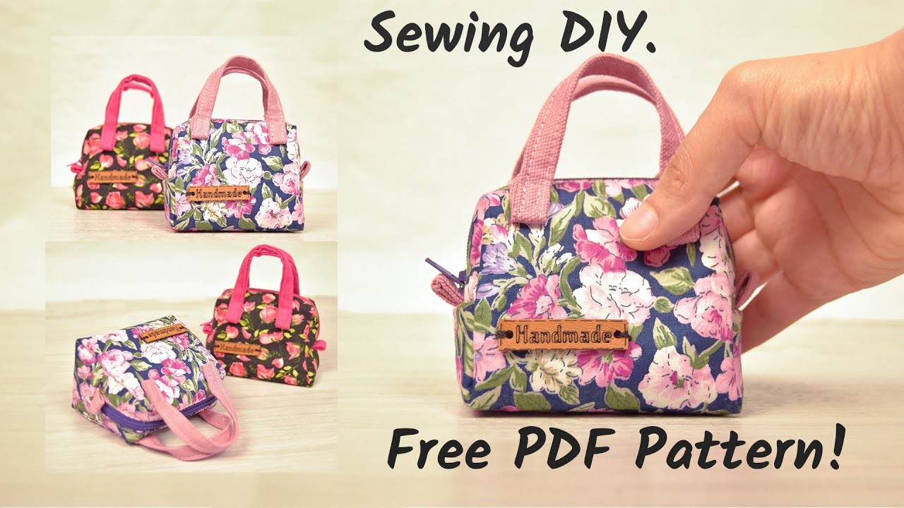 DIY How to Sew a Tiny Bag Coin Purse | Sewing Tutorial and Free PDF Pattern For Beginners