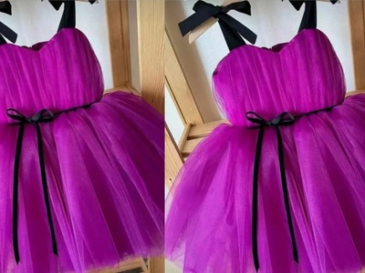 Diy kids stylish Frock Cutting and Stitching Full Tutorial in Just 10 minutes