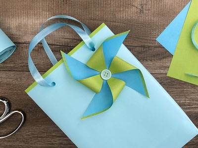 DIY Pinwheel Gift Bag | Paper Craft Ideas