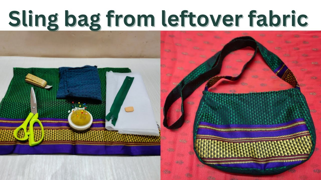 Easy Way of Making Khun Bag | Sling bag from leftover fabric | DIY Khun sling bag |