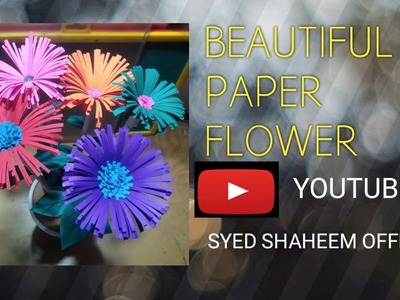 Flowers making with paper || home decor ideas|| by syed shaheem