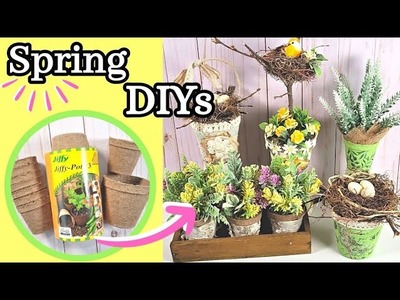 Gorgeous Nature-Inspired Spring Crafts Using Garden Peat Pots ~ A Must See!!
