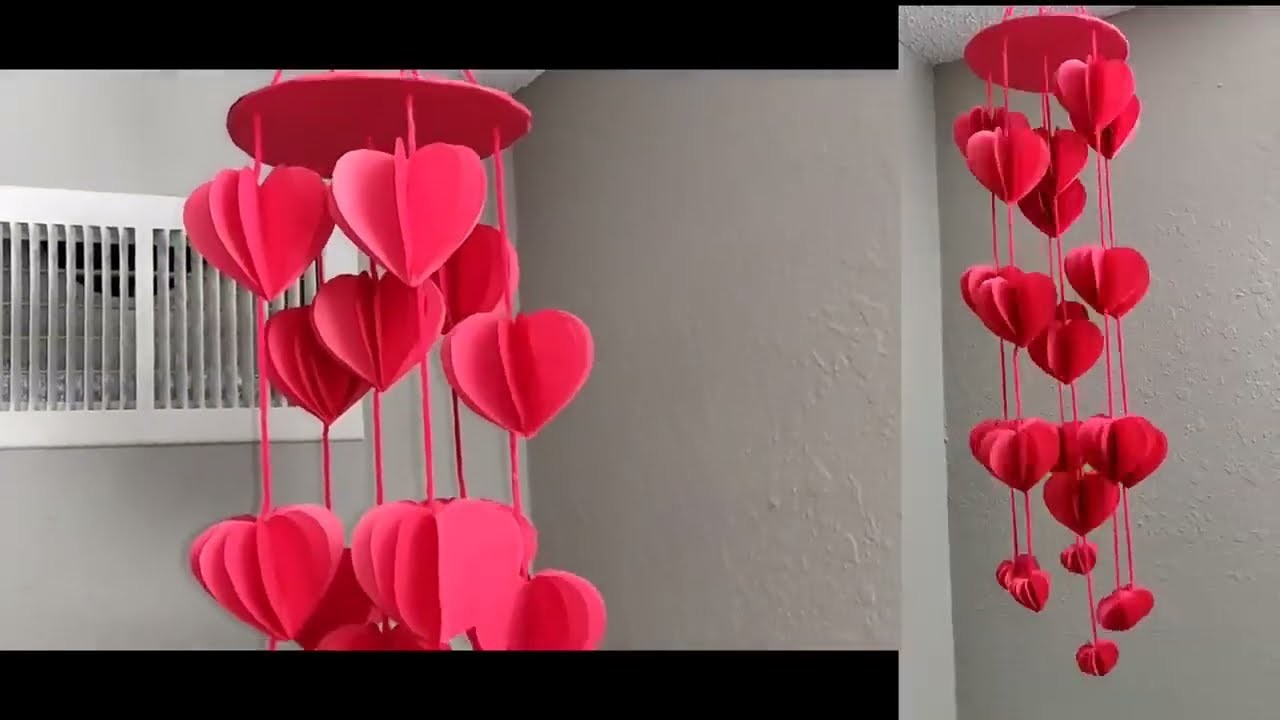 Heart shaped Wall Hanging |  Heart Design Valentine's Day Room Decor   by Komasha