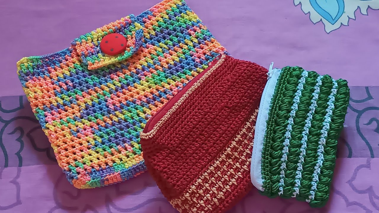 How to crochet mini purse DIY . yes I can crochet