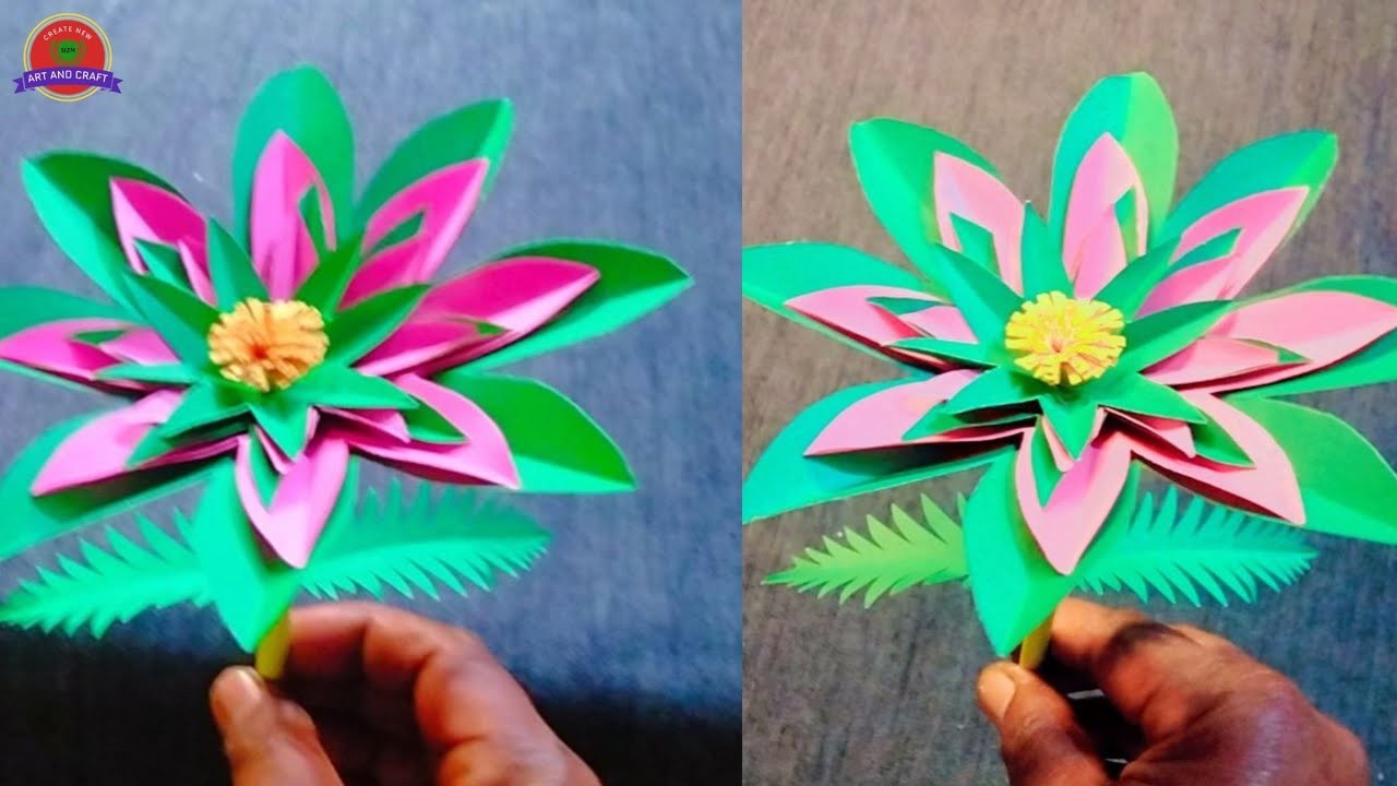 How to Make a Amazing Paper Flower.Diy.Paper Art and Craft.Home Decoration Flower Tutorial