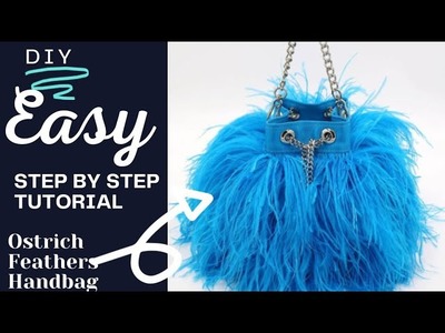 How To Make A Classy Feathered Bucket Bag | Bag Making Tutorial | KhemBuzz