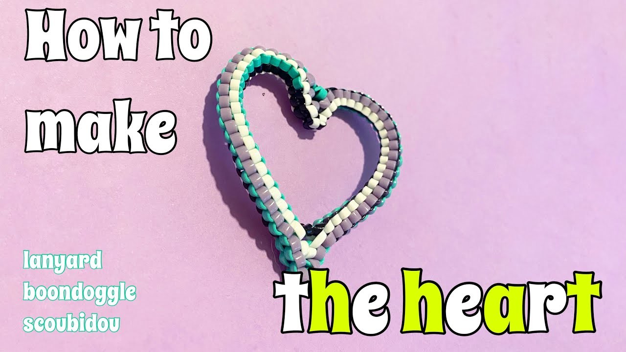 How to Make a Heart ❤︎ | Lanyard, Boondoggle, Scoubidou, Gimp | Cute Valentine’s Day Arts & Crafts
