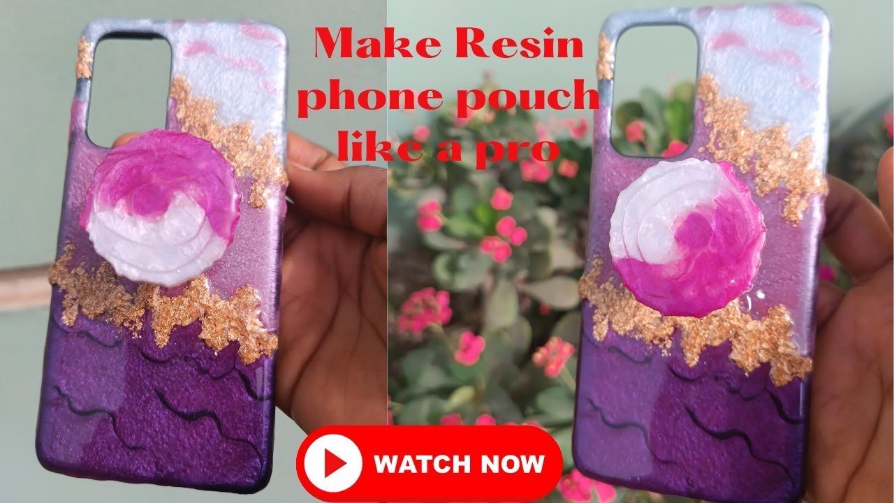 How to make beautiful resin phone pouch that makes you cool Dollars #resinart #resin #dollar