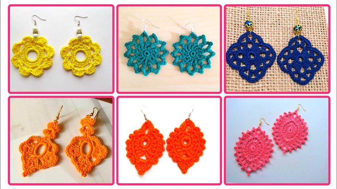 HOW TO MAKE CROCHET EARRINGS | CUTE FLOWER EARRINGS