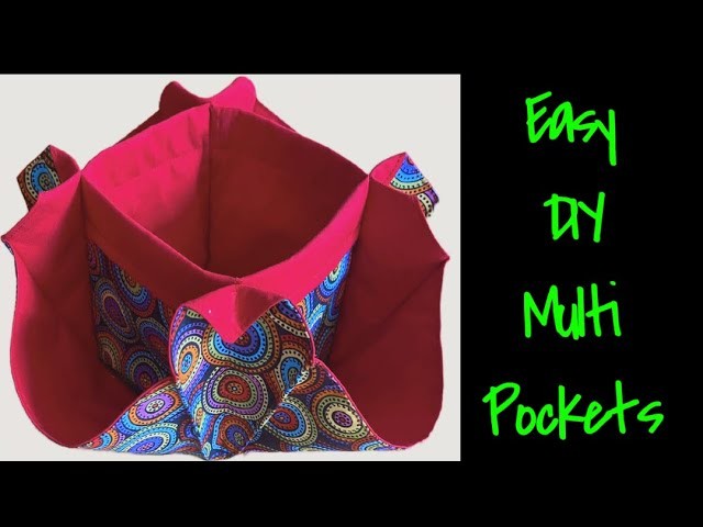 How To Make Multi Pockets Fabric Basket.New Idea To Make Storage Box For Beginners  @TheTwinsDay .