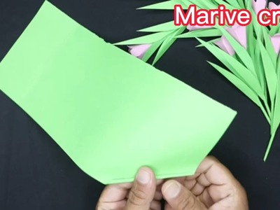 How to make papers flowers.Easy paper flowers Craft.Marive craft