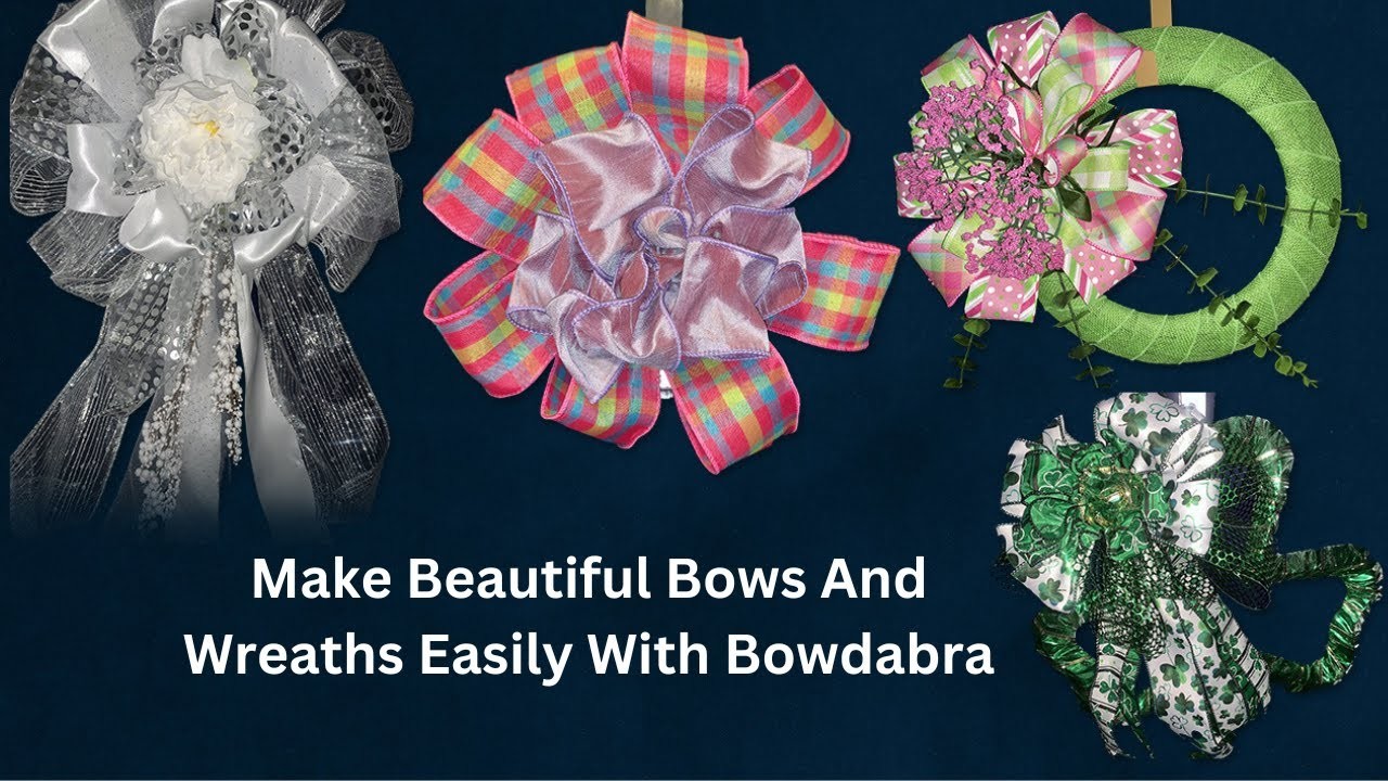 Learn to Make Gorgeous Wreath Bows, Wreaths and Wedding Pew Bows!  Quickly and Easily!  #Bowdabra