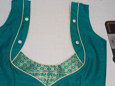 Letest and beautiful paithani patchwork blouse design.cutting and stiching.