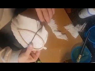 Macrame feather template. How to use it.