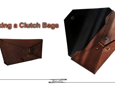 Making a Clutch Bag. PDF Pattern,  @yunusseren  #asmr #diy #leathercraft