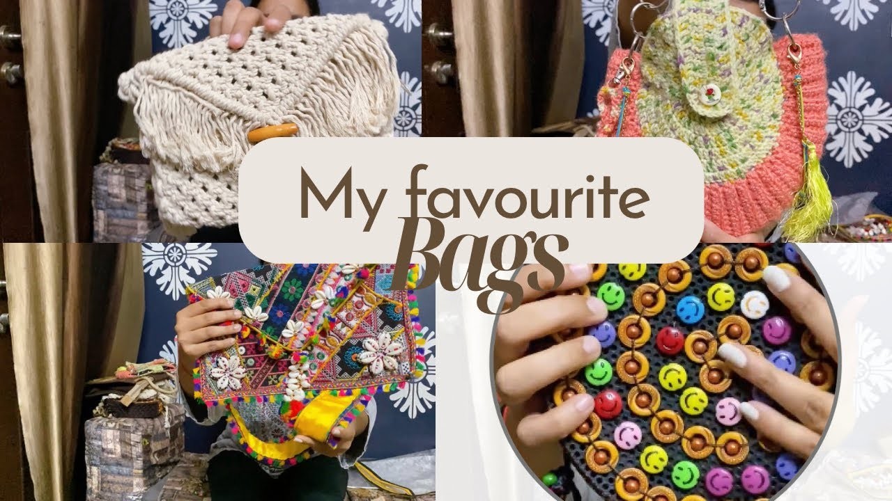My Favourite Bags♥️ | crochet bag| gujarati bag| bags made by me????