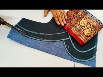 Paithani saree blouse back neck design || blouse || cutting and stitching back neck blouse design