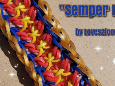 "Semper Fi" Advanced Rainbowloom Bracelet Tutorial