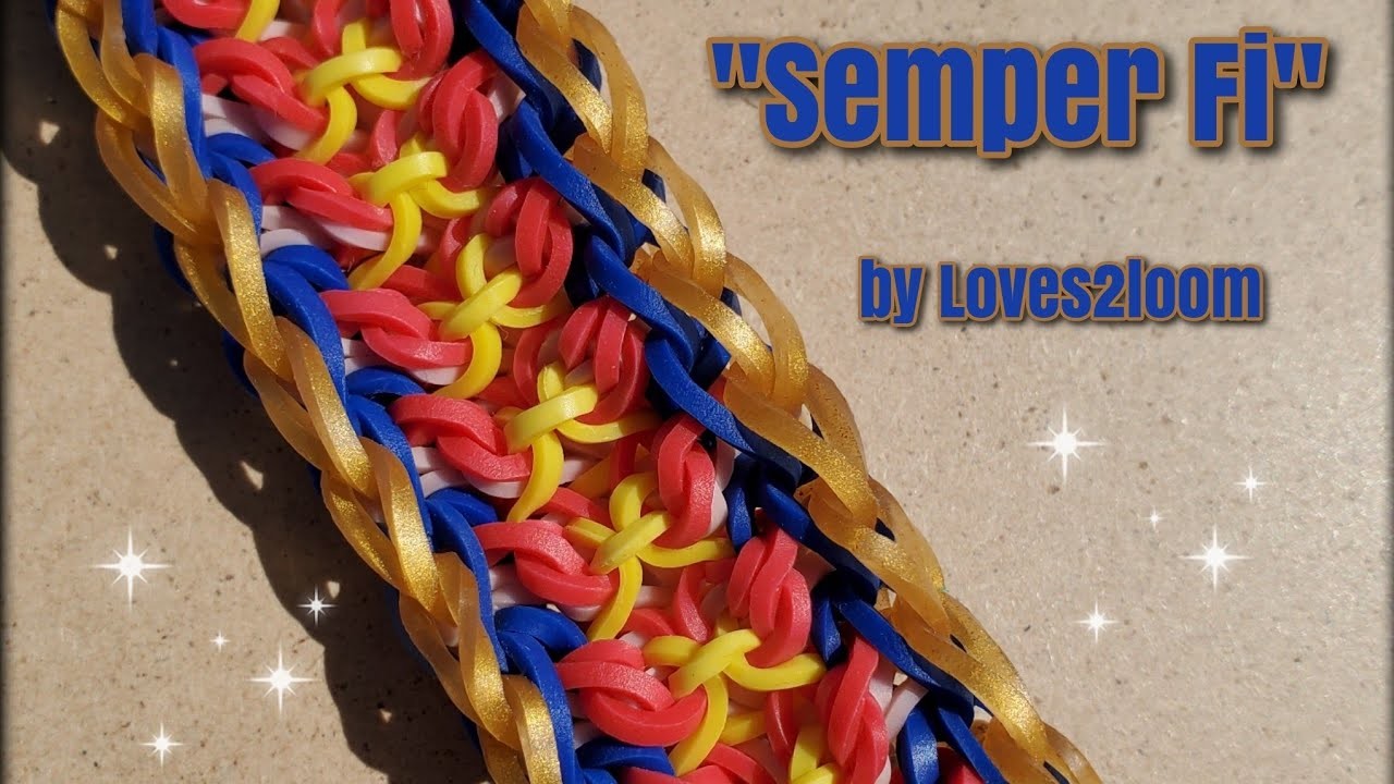 "Semper Fi" Advanced Rainbowloom Bracelet Tutorial