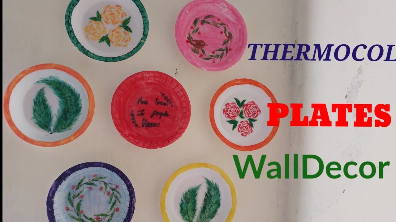 Thermocol plates wall decor.Home decoration easy for beginners #homedecor