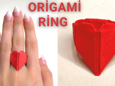 Valentine's Day Craft: Origami Heart Ring.How to Make an Origami Heart Ring