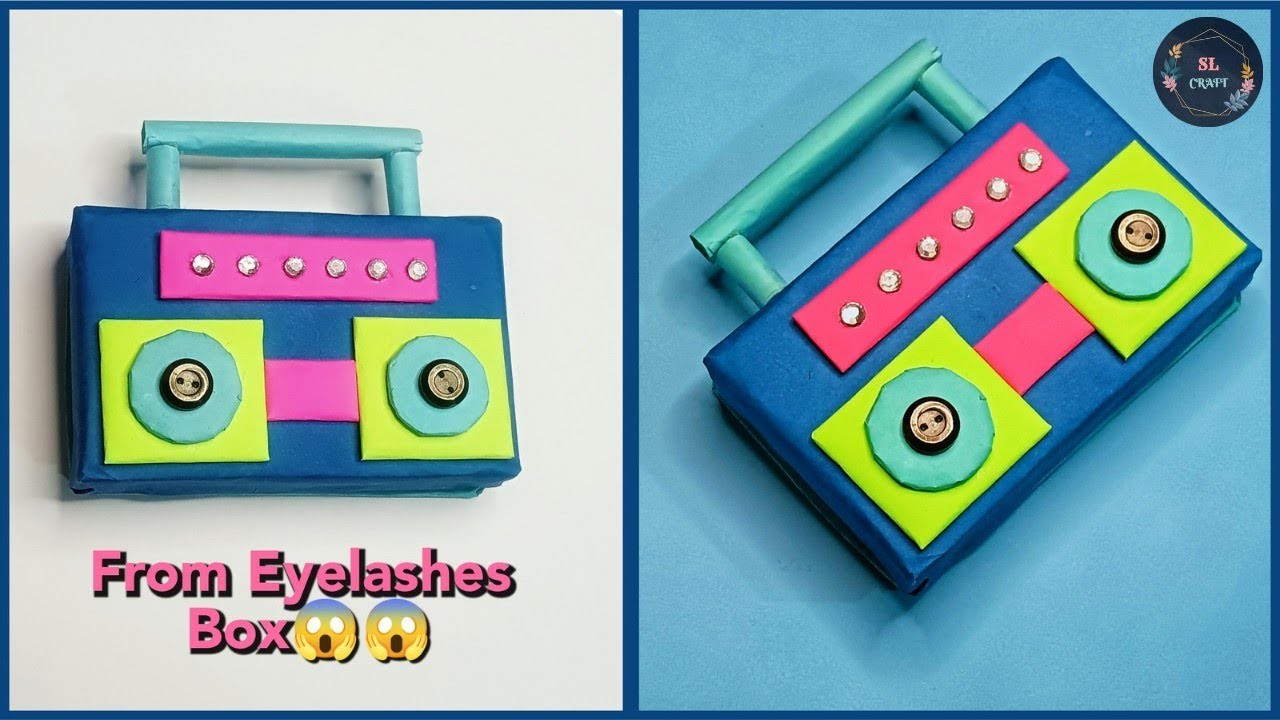 Waste Eylashes Box Craft ||How to make Radio Notepad || Handmade Radio Notebook || DIY Mini Notebook
