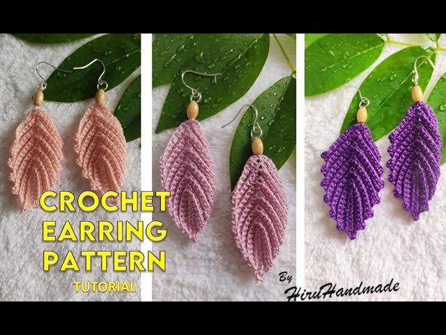 Wow! Look how beautiful this is! ???? Crochet Leaf Earrings | Easy to follow Step by Step Tutorial
