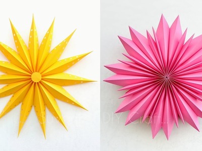 3D Star | Origami - Paper Star | Wall Hanging Home Decor | DIY Paper Craft Tutorials