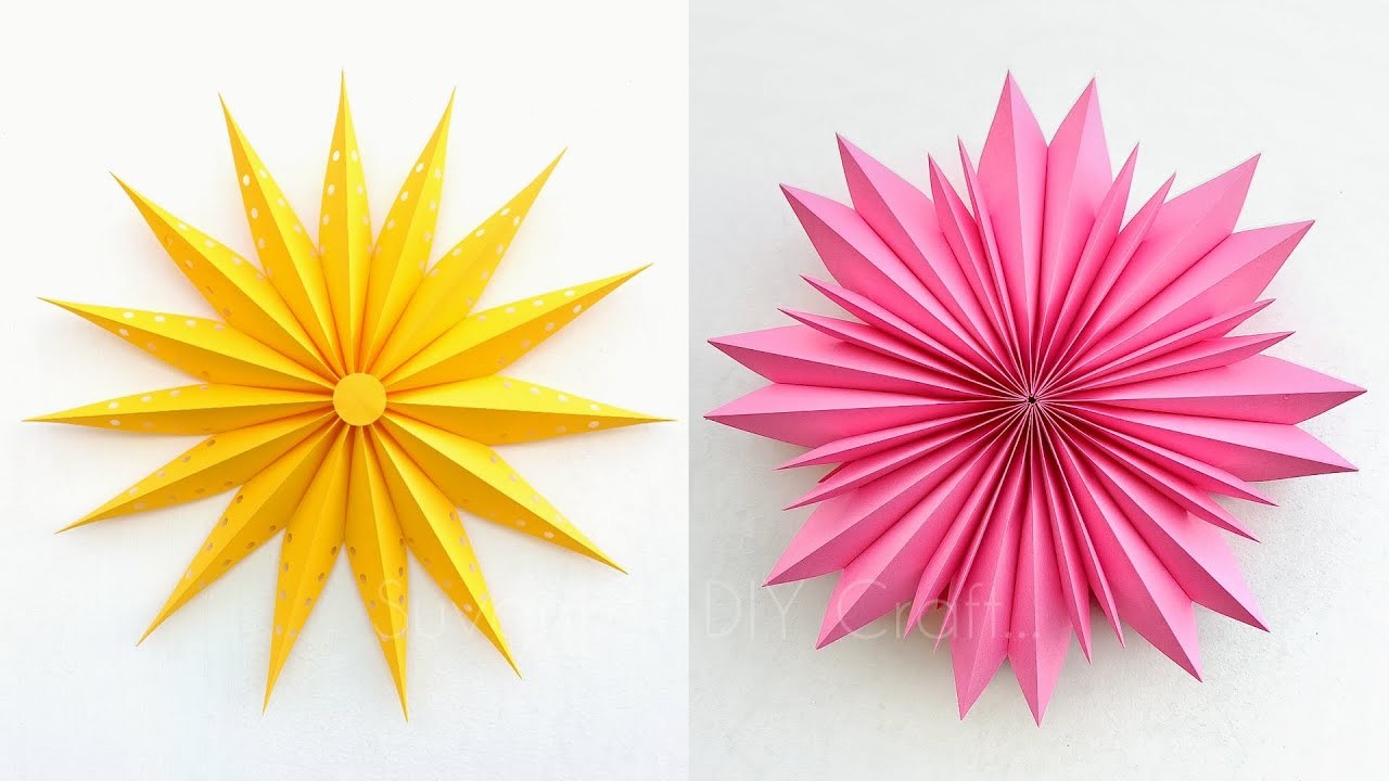3D Star | Origami - Paper Star | Wall Hanging Home Decor | DIY Paper Craft Tutorials