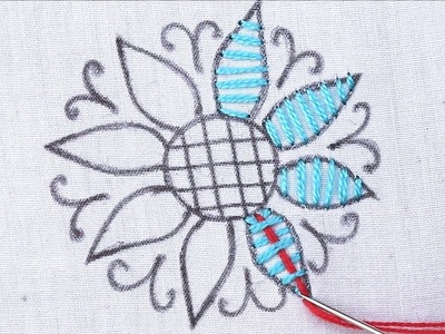 Amazing Circle Embroidery Design, Heart Shape Embroidery Pattern, Hand Embroidery