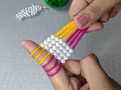 Amazing Hand Embroidery Flower design idea.Very Easy Hand Embroidery Flower design idea