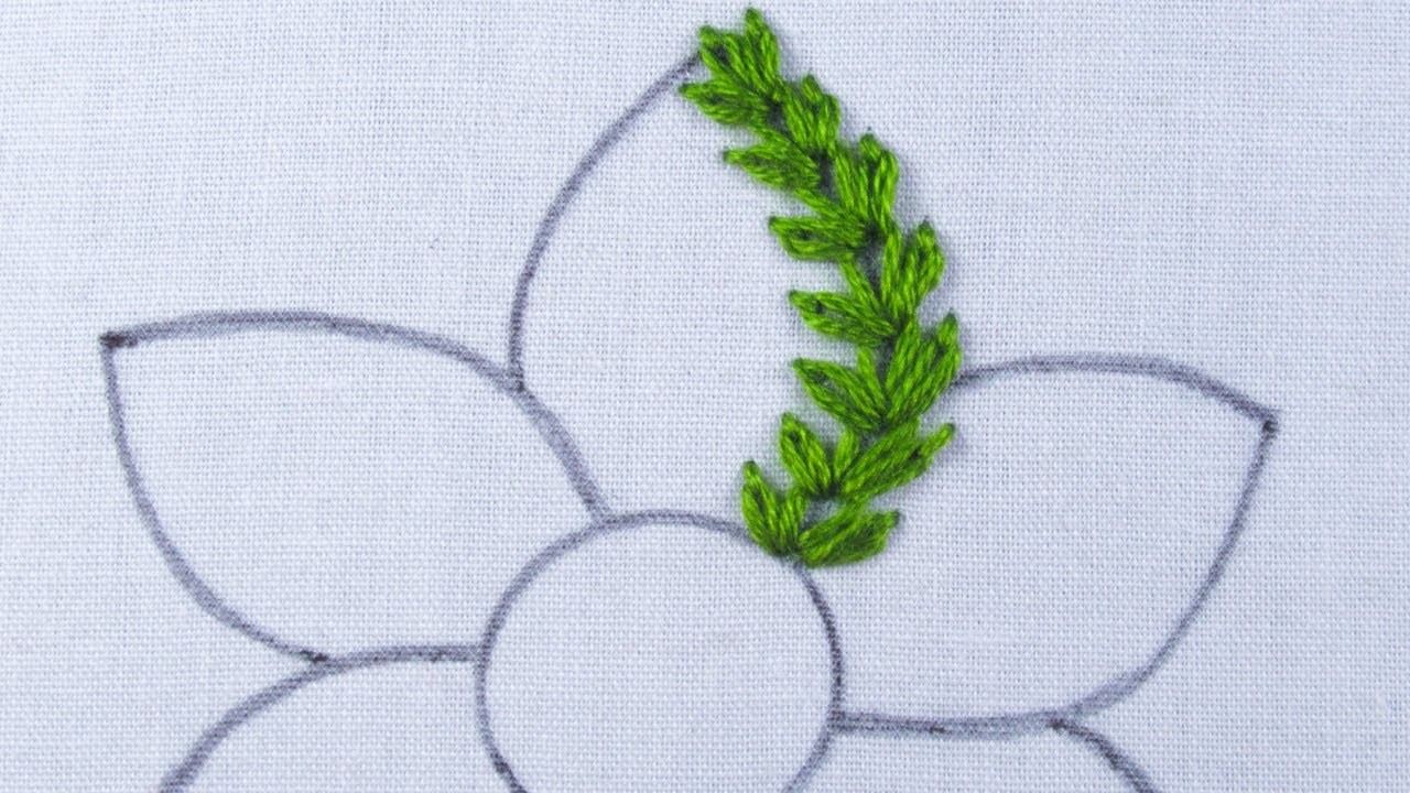 Amazing hand embroidery needle work stitch fusion flower design with easy following tutorial