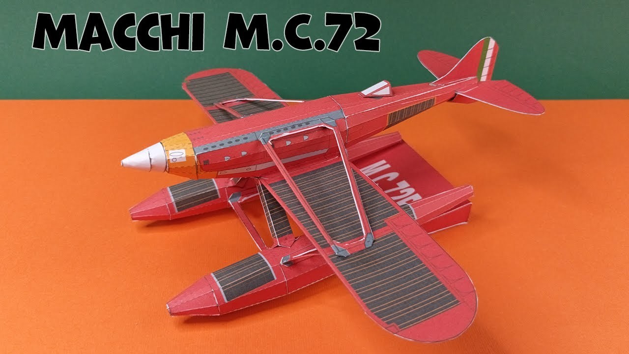 Amazing paper craft: crafting a M.C.72 model plane. The ultimate guide to creating a paper replica