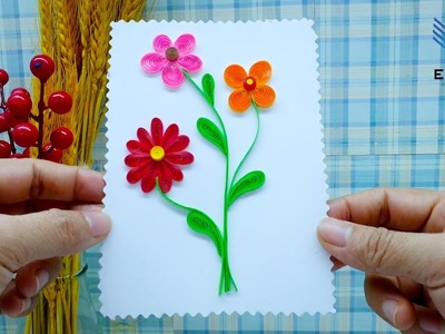 Artistic Colorful Quilling: Distinctive Tricolor Flower Patterns for Diary Book Cover Decoration
