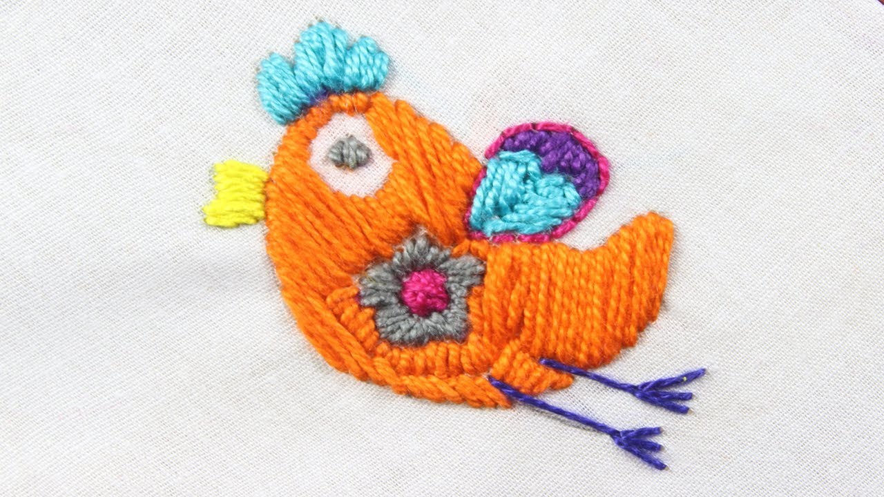 Beautiful Bird Hand Embroidery Design |
