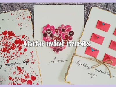 Bored ? then try this | cards for valentine's day | cute mini cards | quilling | easy card ideas |