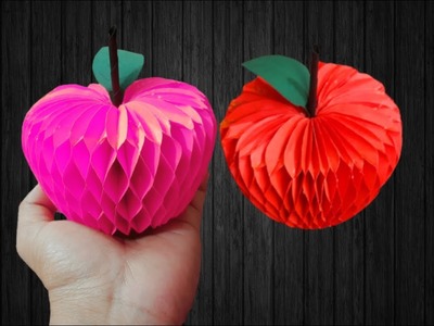 DIY Paper Apple ???? | 3D Paper Apple | Paper Craft for school | Easy kids craft ideas |