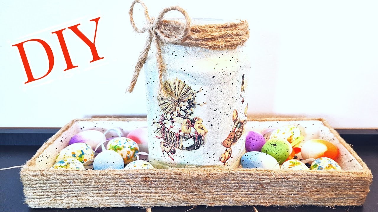 Easter Decoupage Glass Jar DIY: The Perfect Upcycling Project