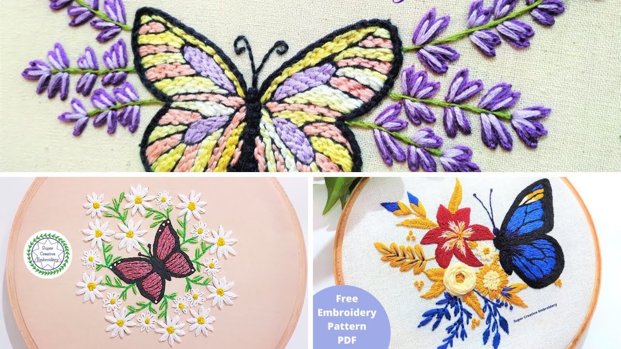 Easy Beautiful Floral Butterfly Embroidery Designs????Super Creative Hand Embroidery Compilation Latest