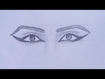 Easy way to draw both eyes ????||step by step||pencil drawing@farjanadrawingacademy