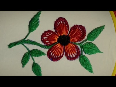 Fancy hand embroidery flower work.stitch embroidery work.embroidery designs.