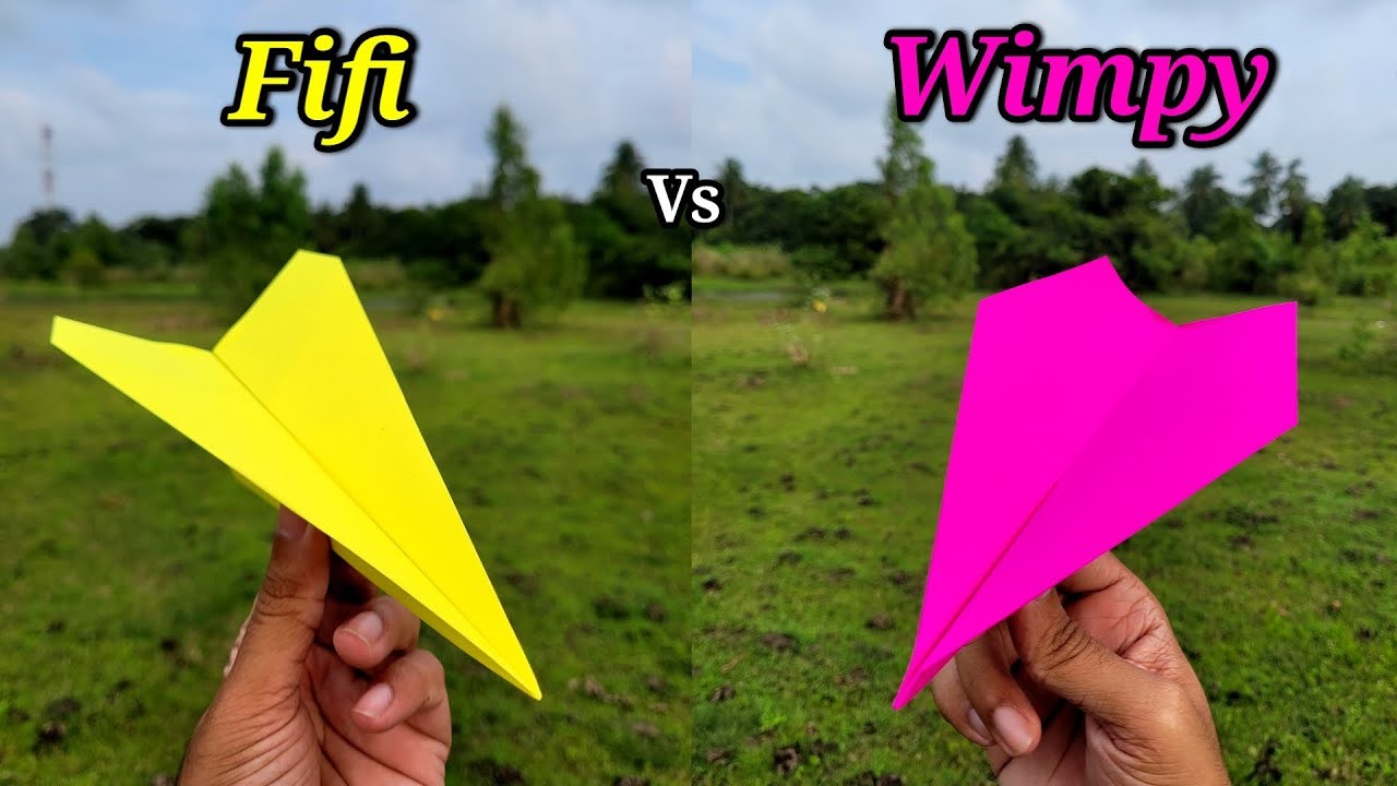 Fifi vs Wimpy Paper Airplanes Flying Comparison and Making Tutorial
